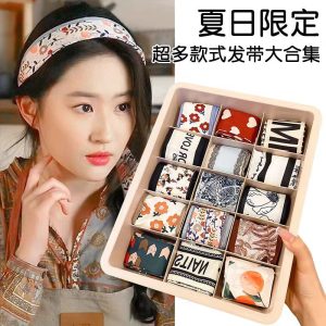 French long silk scarf headband women's 2024 new braided hair rope Korean bow streamer tie hair tie head rope