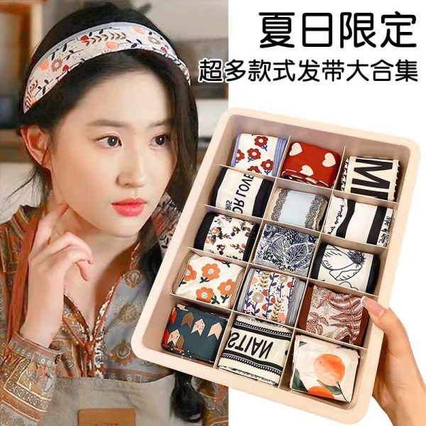 French long silk scarf headband women's 2024 new braided hair rope Korean bow streamer tie hair tie head rope - Image 2