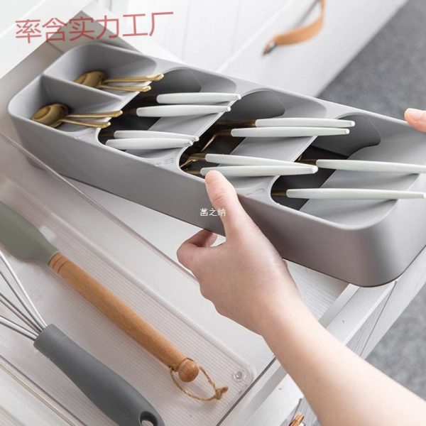 qh tableware storage organizer kitchen drawer compartment knife fork spoon storage box knife holder knife drawer storage storage