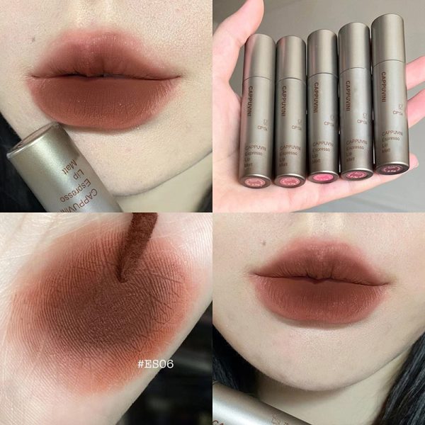 Cappuvini Low Saturation Cinnamon Milk Tea Lipstick Nude Italian Concentrate Matte Student Lip Paste European and American