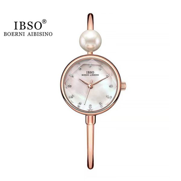 Apis Sino IBSO Women's Watch Shell Face Pearl Watch Women's Exquisite Small Bracelet Watch Douyin Live Broadcast