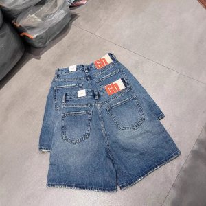 Korean SMX Denim Shorts Women's 2025 Summer New High-Waisted Four-Five-Point Straight Pants Cycling Pants Mids 67591