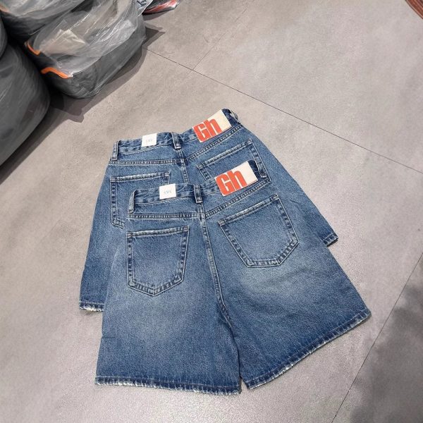 Korean SMX Denim Shorts Women's 2025 Summer New High-Waisted Four-Five-Point Straight Pants Cycling Pants Mids 67591 - Image 2