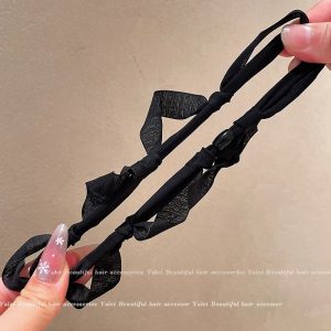 South Korea's Dongdaemun same hair tie Niche designers hand-knit bow bow small intestine hair rope