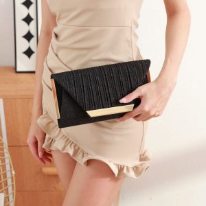 Cross-border European and American fashion pleated envelope bag temperament dress dinner clutch bag party evening bag ladies banquet bag