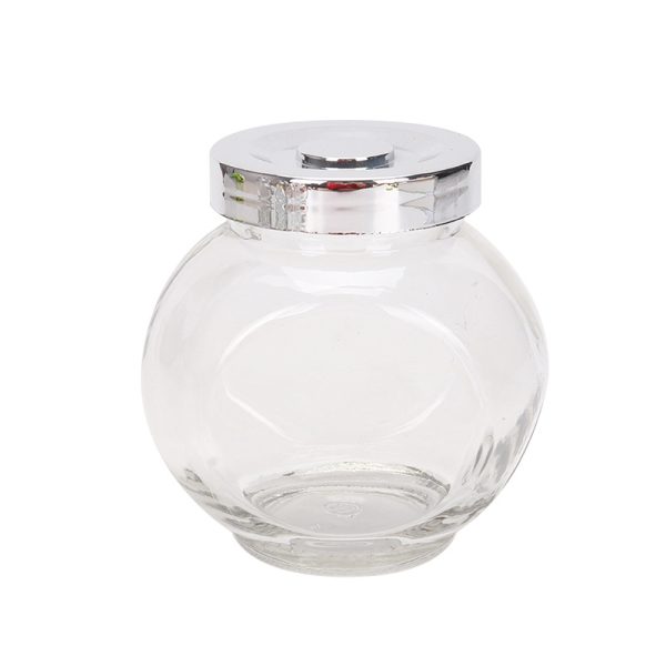 180ml flat drum bottle, clear glass sealed candy jar, kitchen cereal storage, wide mouth dried fruit snack storage bottle - Image 5