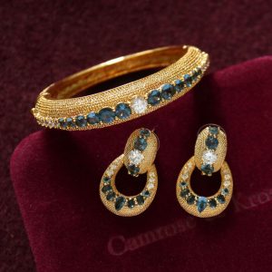 French vintage rhinestone stud earrings vintage second-hand high-end temperament light luxury frosted bracelet bracelet women