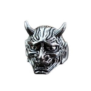 European and American cross-border men's trend metal rings Retro cool and handsome design sense totem geometric men's ring collection