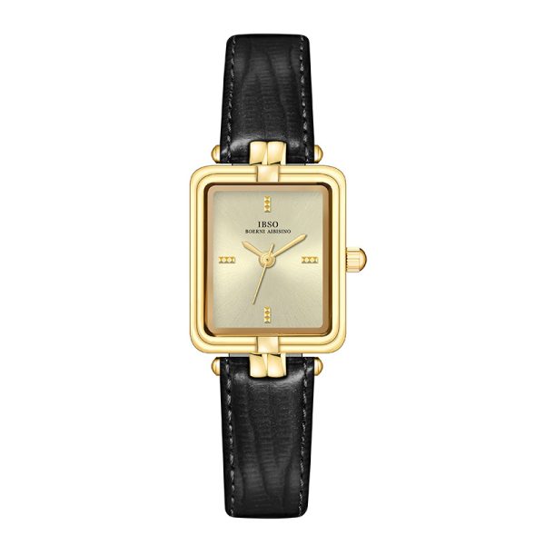 Love Pisno Watch Women's 2024 New Quartz IB6698 Belt Model Exquisite Retro Simple Watch - Image 2
