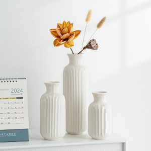 Cross-border ins style vase ceramic ornaments high-end flower arrangement model room living room homestay decorations