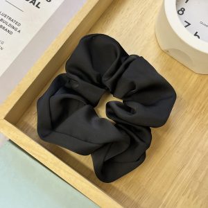 High-quality large satin large intestine hair ring, Korean simple fairy headband, French retro hair headpiece, women's Korean version