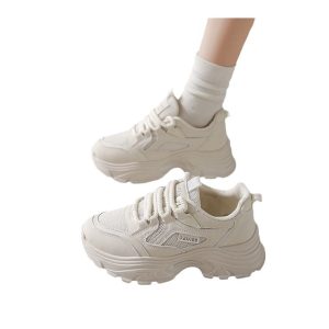 Stepping on black sneakers women's spring 2024 new versatile dad shoes non-slip work shoes women