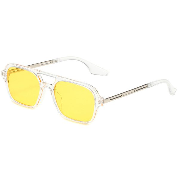 2024 New Korean Version Male Pilot Glasses Retro Double Beam Small Square Frame Sunglasses Sunglasses Tide Women Spot Wholesale - Image 5