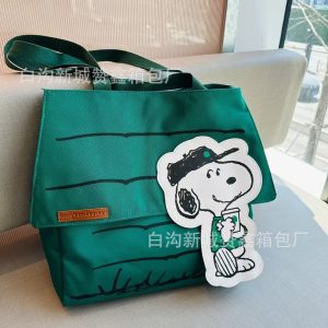 Canvas tote bag new style Snoopy ladies handbag large capacity student tutoring bag trend crossbody bag wholesale