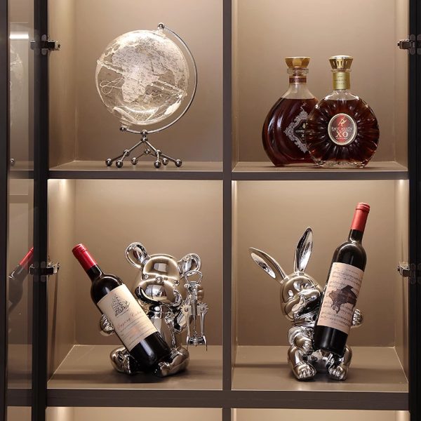 Violent bear red wine rack ornaments, light luxury, high-end home, living room, sideboard, wine cabinet decorations, high-end soft decoration - Image 4