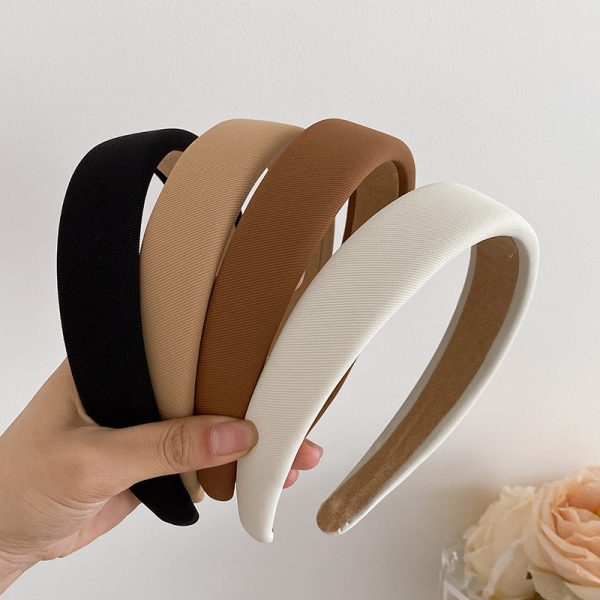 Go out and go out with a versatile hair pressure hair wash face wide brim hair tie headband headband women's 2024 new head cave white hairpin headband headband - Image 4