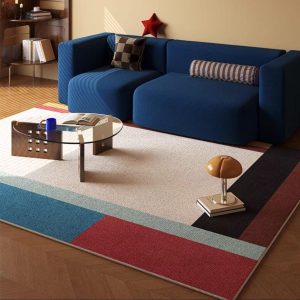 Bauhaus carpet, living room, coffee table blanket, vintage retro bedroom bedside blanket, floor mat, crystal velvet, non-slip and absorbent