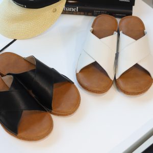 Out of Japan tail single Super soft arbitrary fold versatile comfortable cowhide flat sandals slippers women's 2024 summer new 618D