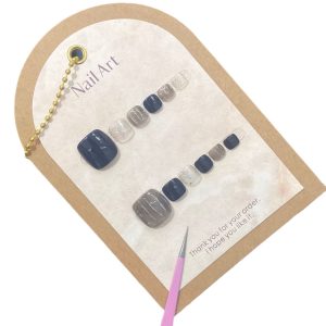 Pure handmade wearing nails cool girl summer cool black silver magic mirror pink toe hot girl style high-end toenails