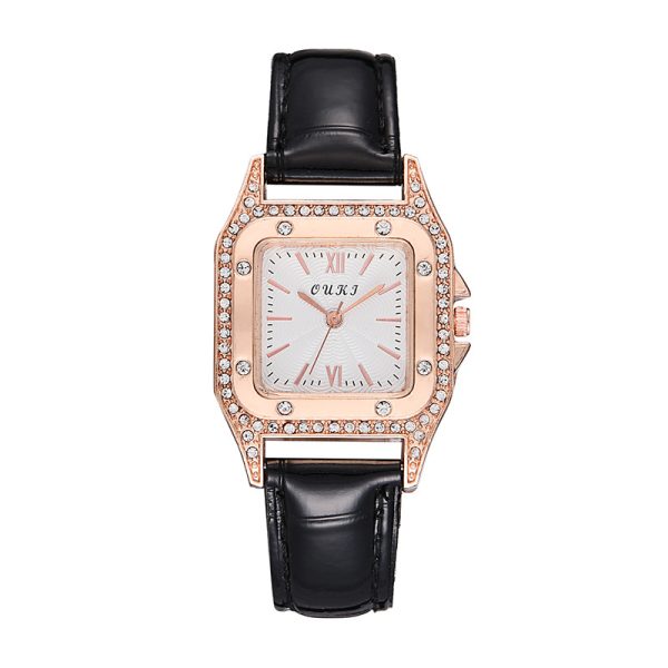Douyin Internet celebrity square quartz women's watch women's fashion elegant diamond belt quartz watch student watch women - Image 5