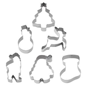 stainless steel christmas cookie mold snowman cookie mold santa snowflake fondant cookie baking tool