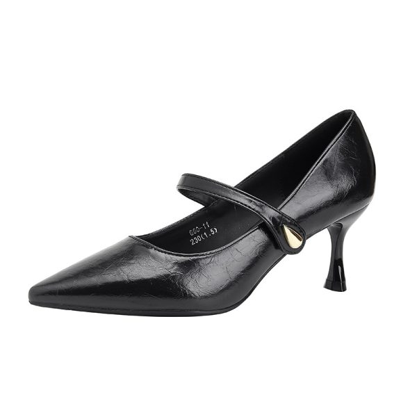 G60-11 Huilia French high-end single shoes women's 2025 new pump slender heel pointed temperament high heels - Image 5
