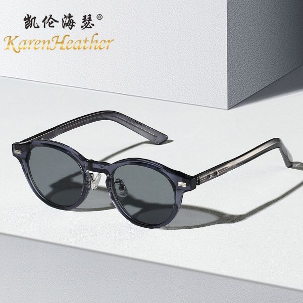 New TR90 frame pin sunglasses 28033 versatile rivet sunglasses street photography versatile anti-blue light flat light mirror - Image 3