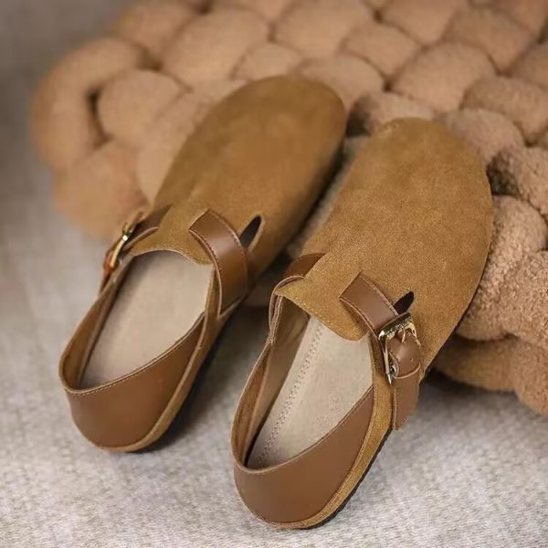 Nubuck Birkenstock women's shoes 2025 new spring and autumn all-inclusive two soft soles and flat comfortable and versatile women's single shoes