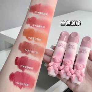 Gogo bear tender color lip glaze soft mist milk mist whitening matte lip gloss mud pseudo-plain lipstick students