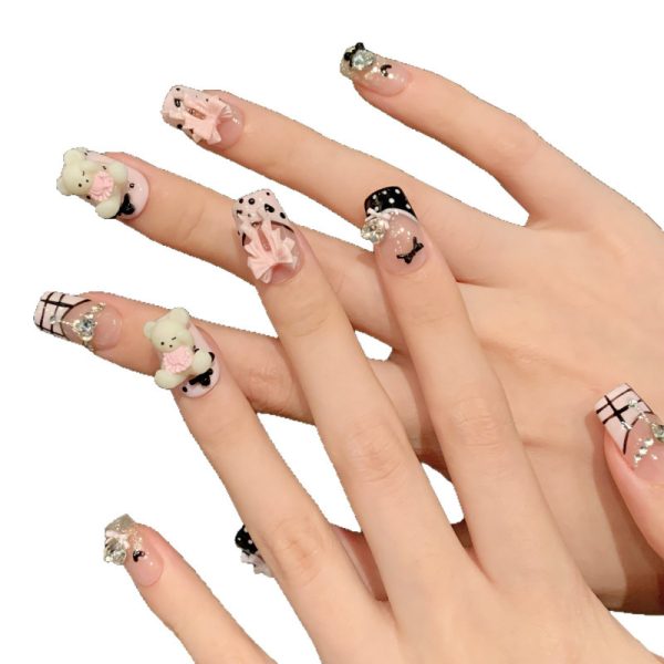 Blush cartoon cute whitening high-end nail patch hand-worn nail patch - Image 5