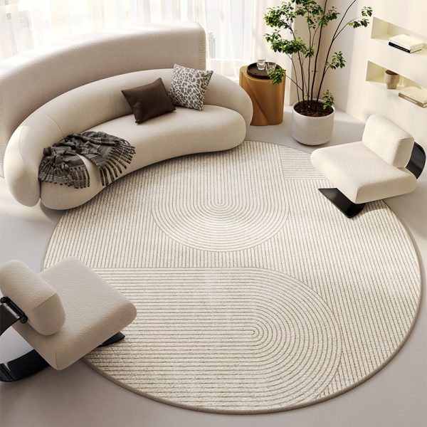 Carpet Living Room Simple Round Household Absorbent Anti-Slip Crystal Fleece Carpet Dirt-resistant and easy to care for sofa coffee table blanket - Image 2