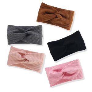 Amazon European and American foreign trade model bohemian sports wide hair belt threaded cotton cross yoga sports elastic hair band