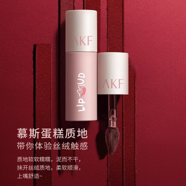 AKF Lip Clay Lip Stain White Lipstick Affordable Student Autumn and Winter Niche Brand Lipstick, Lip Gloss, Mist Lip Makeup, Multicolor - Image 2
