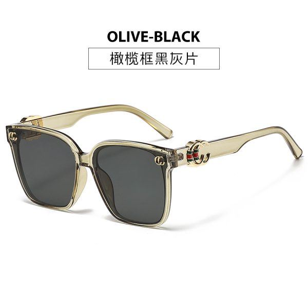 2024 sunglasses men's sunglasses women's new fashion personality big frame face square net red brown retro duqiao - Image 3