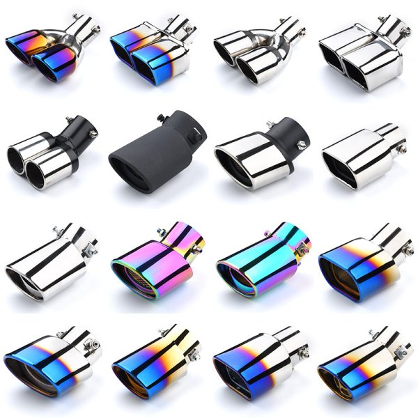 Automobile tailpipe modification universal stainless steel muffler exhaust hood decoration single-pipe car exhaust pipe universal tailpipe