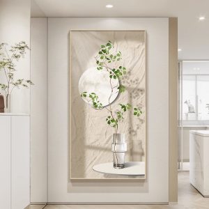 Entrance hallway paintingNordic sense of luxury, aisle hanging painting, cream wind texture painting, living room sofa, background wall decoration painting