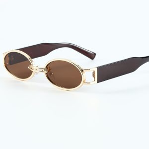 European and American retro small frame sunglasses women's summer ins style street photography glasses Korean version of high-end beach vacation sunglasses