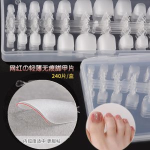Nail Clips Scrub No-Sand Foot Nail Box Pack Ultra-thin No-Sand Non-Sand Non-Marking Extended Toe Nail Patch Toe