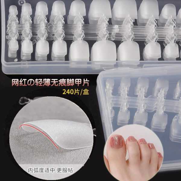 Nail Clips Scrub No-Sand Foot Nail Box Pack Ultra-thin No-Sand Non-Sand Non-Marking Extended Toe Nail Patch Toe