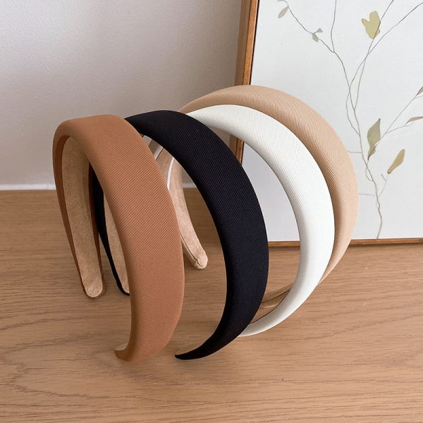 Go out and go out with a versatile hair pressure hair wash face wide brim hair tie headband headband women's 2024 new head cave white hairpin headband headband - Image 2