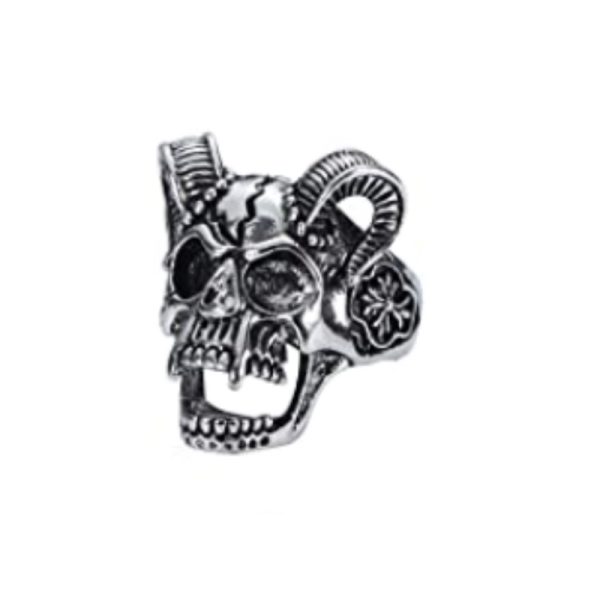 Cross-border hot sale punk style rings, domineering personality, men's lion head, skull, wolf head, leopard head, Buddha face ring - Image 5