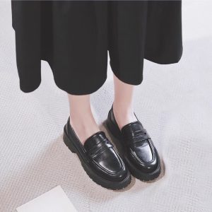 Little Red Man Thick-soled Loafers Women's Spring 2024 New British Retro Student Uniform Single Shoes Soft Sole Small Leather Shoes