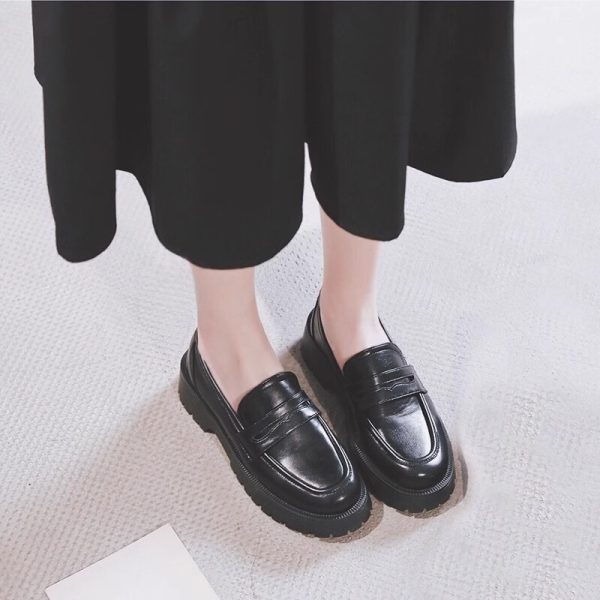 Little Red Man Thick-soled Loafers Women's Spring 2024 New British Retro Student Uniform Single Shoes Soft Sole Small Leather Shoes - Image 3
