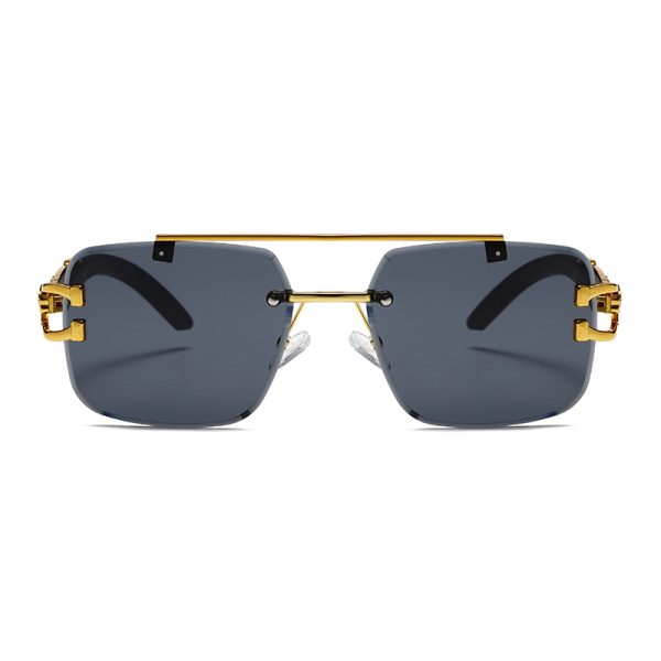 New Vintage Bezel-Free Premium Sunglasses Men's UV Protection High-end Fashion Trend Sunglasses Women - Image 5