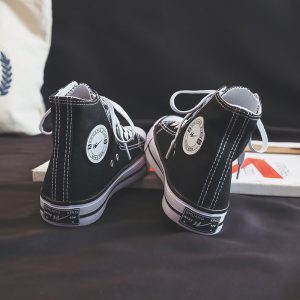 Three springs and autumns, high-top canvas shoes, male and female couples, students, Korean version of versatile casual shoes, single shoes, small white shoes, women's S222