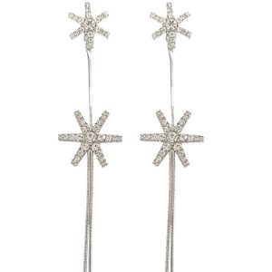 French light luxury drop gemstone earrings, ultra-sparkling diamond-encrusted retro court style earrings, fashionable personality, niche earrings