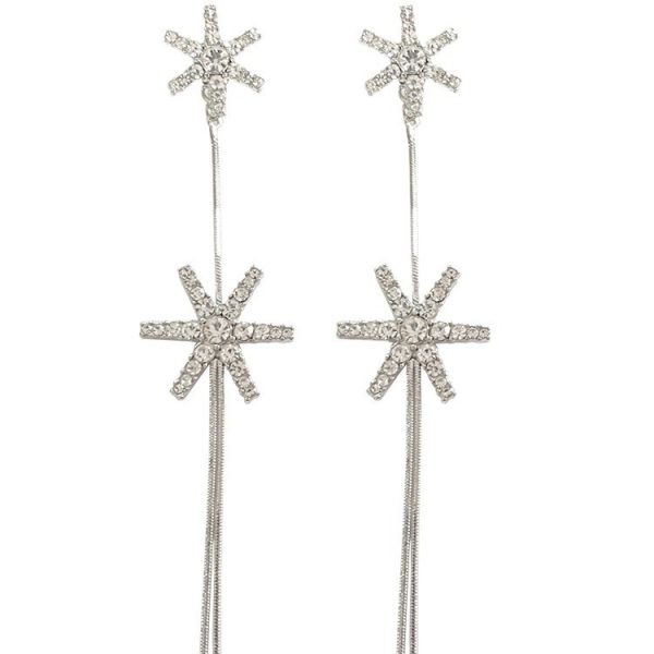 French light luxury drop gemstone earrings, ultra-sparkling diamond-encrusted retro court style earrings, fashionable personality, niche earrings - Image 5