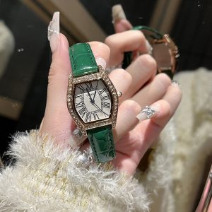 Cross-border trendy brand watch shape vintage watch waterproof tonneau barrel ladies quartz fashion trend