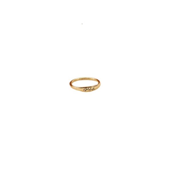 Vona cross-border exclusive for custom European and American simple rings, personalized signature engraving rings, minimalist rings - Image 5