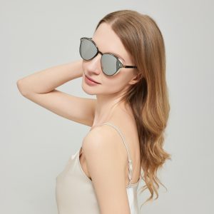 New cross-border polarized sunglassesEuropean and American fashion ladies retro round anti-ultraviolet dazzling high-end sunglasses